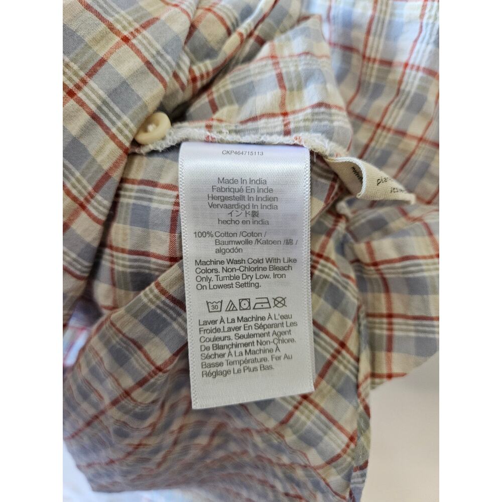 Madewell Bundle Crop Button Up Shirt Yellow Plaid Small - Picture 11 of 13